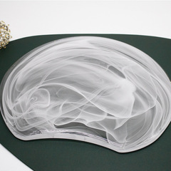 Irregular sashimi Western food plate Japanese ink glass dinner plate snack glass fruit plate Western food plate