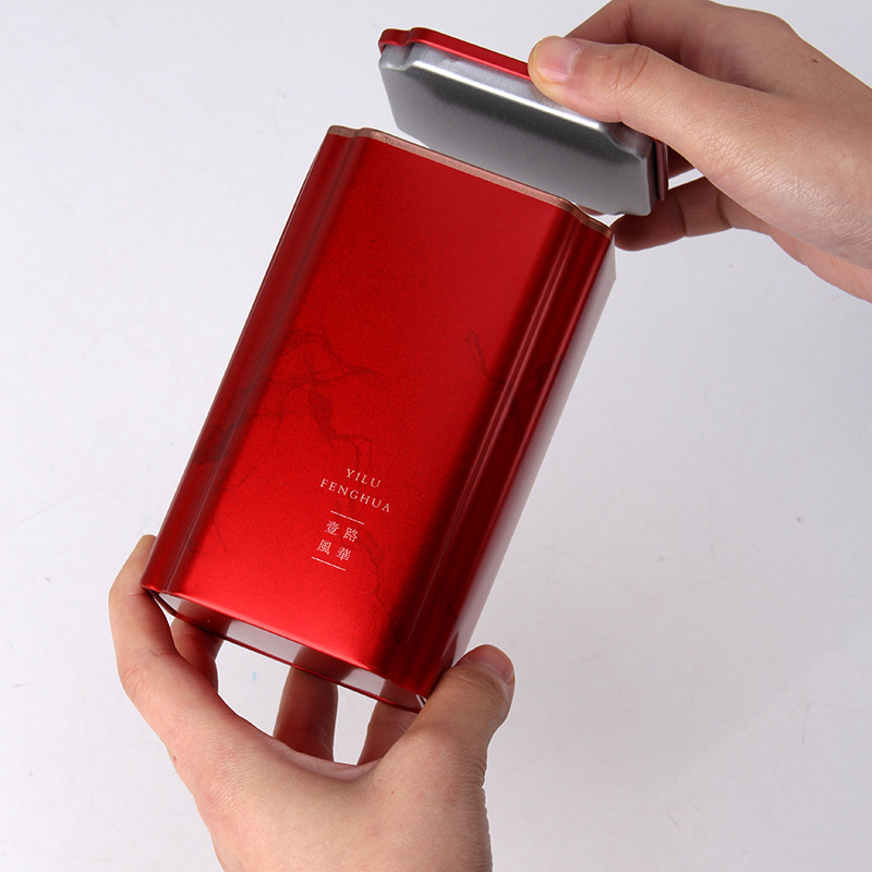 茶叶罐铁罐包装罐小号方形罐子马口铁盒红茶散茶茶罐