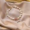 Cute round beads, brand bead bracelet, jewelry from pearl, accessory, Japanese and Korean, simple and elegant design