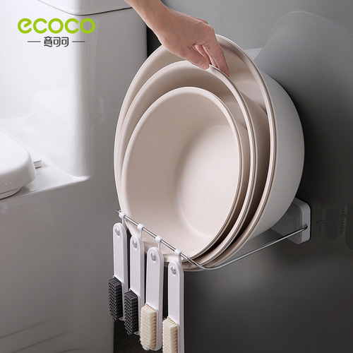 Foldable washbasin rack, no punching, wall-mounted bathroom toilet washbasin storage rack, multi-functional basin rack
