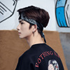 Human head for face washing, headband hip-hop style, scarf, handkerchief, stone inlay, South Korea, absorbs sweat and smell