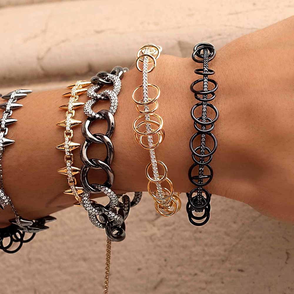 European and American personality design multi-ring bracelet wholesale