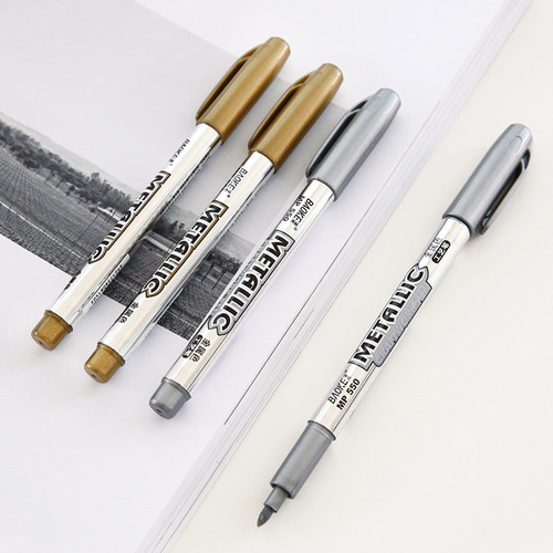 宝克MP550金色银色水性油漆笔 书法笔请柬题名笔签到记号笔金属笔