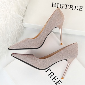 6826-1 han edition sexy show thin party shoes with ultra fine with shallow metal point mouth high-heeled shoes women's s