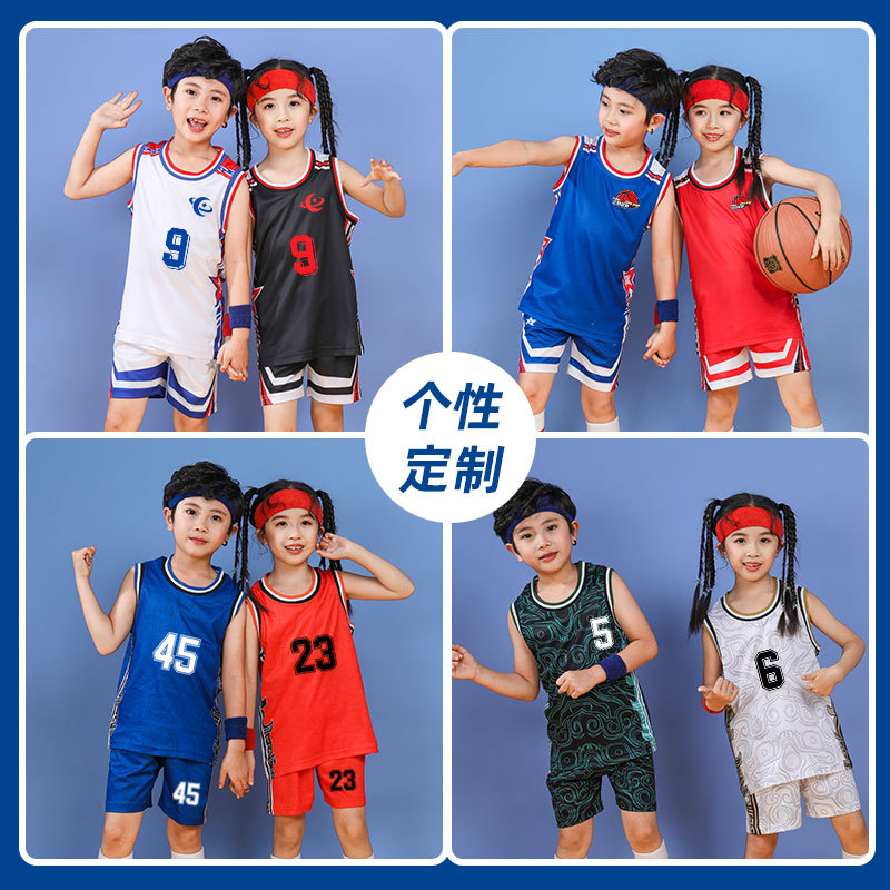 kindergarten Basketball clothes children girl Costume suit pupil customized match Training clothes Jersey