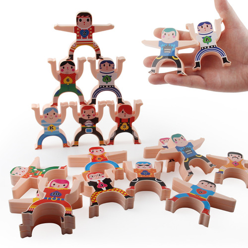 Balanced Hercules Jenga high building block stickers Balanced building blocks Man Jenga Hercules desktop game