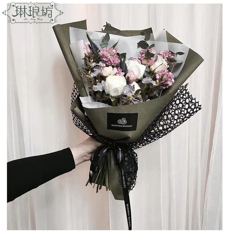 圆心网 创意镂空圆心鲜花包装纱网 韩式时尚花艺装饰用品厂家直销