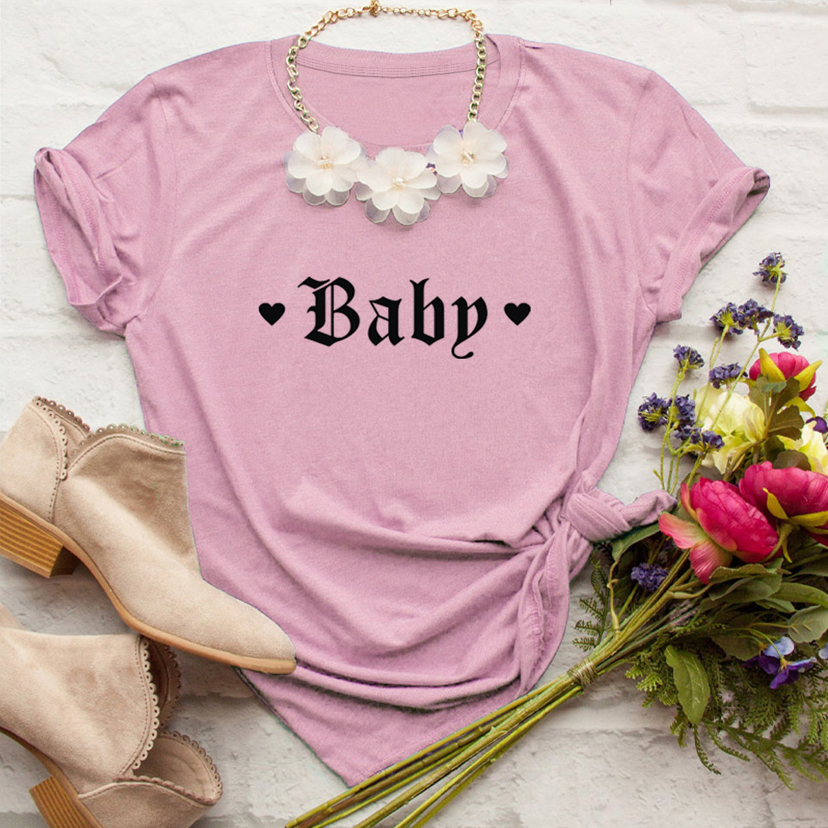 women s cute BABY T-shirts with short sleeves NSSN4595