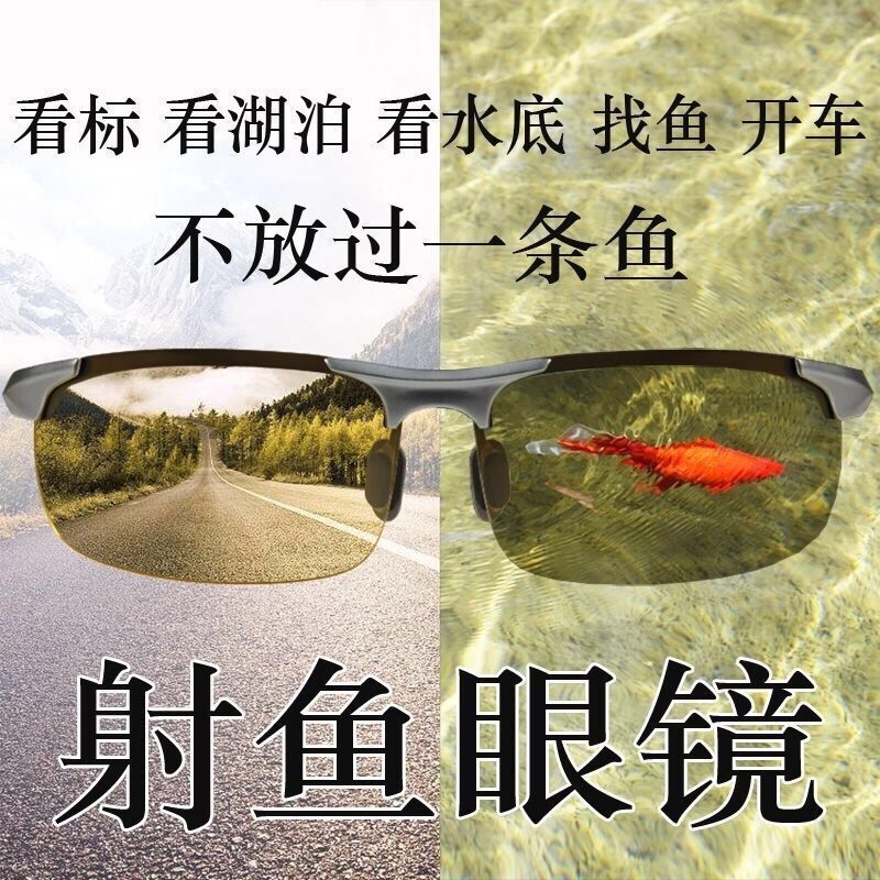 Go fishing glasses day and night Dual use Polarizer Dedicated Underwater Catch fish high definition Eye