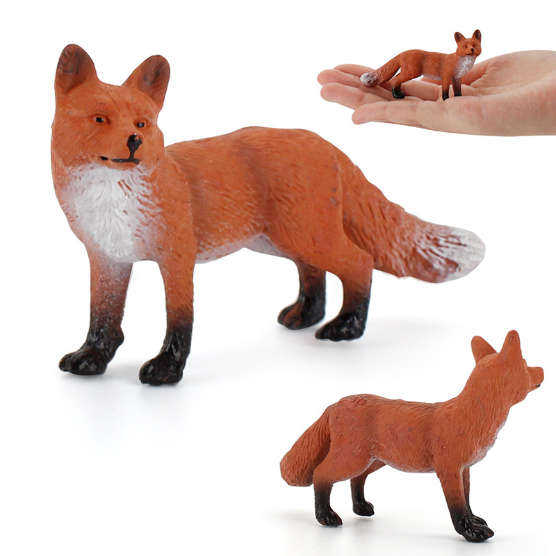 Simulación DE LOS NIÑOS estática Turquía oso blanco macho zorro rojo Lobo modelo sólido juguete educación temprana juguete cognitivo