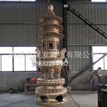 厂家批发销售景区铜香炉摆件三足铸铜大香炉带盖子寺庙烧纸香炉