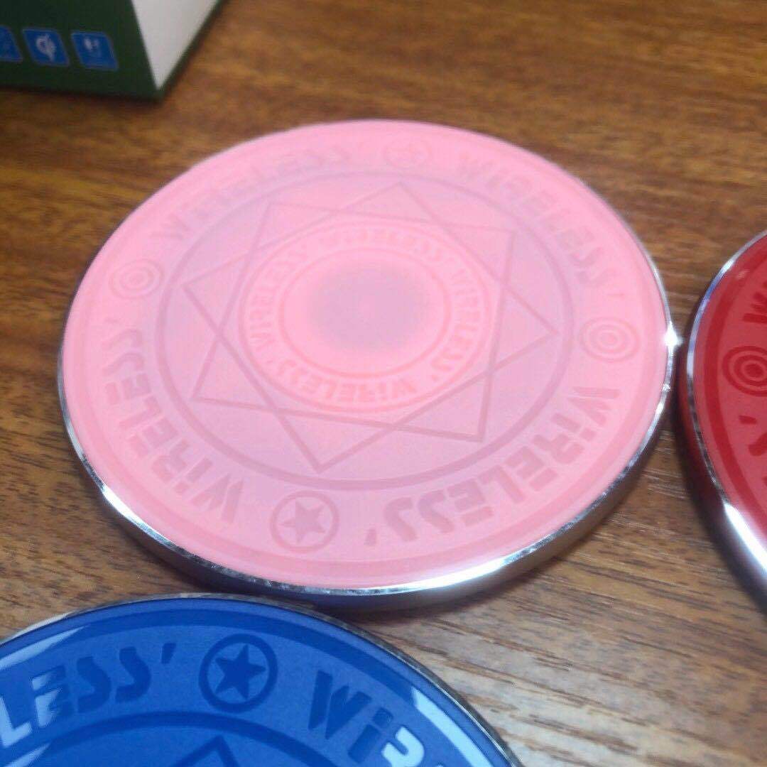 Array Wireless Charger Metal Magic Color Light 15W Fast Charging Mini Ultra Thin_voghion.com