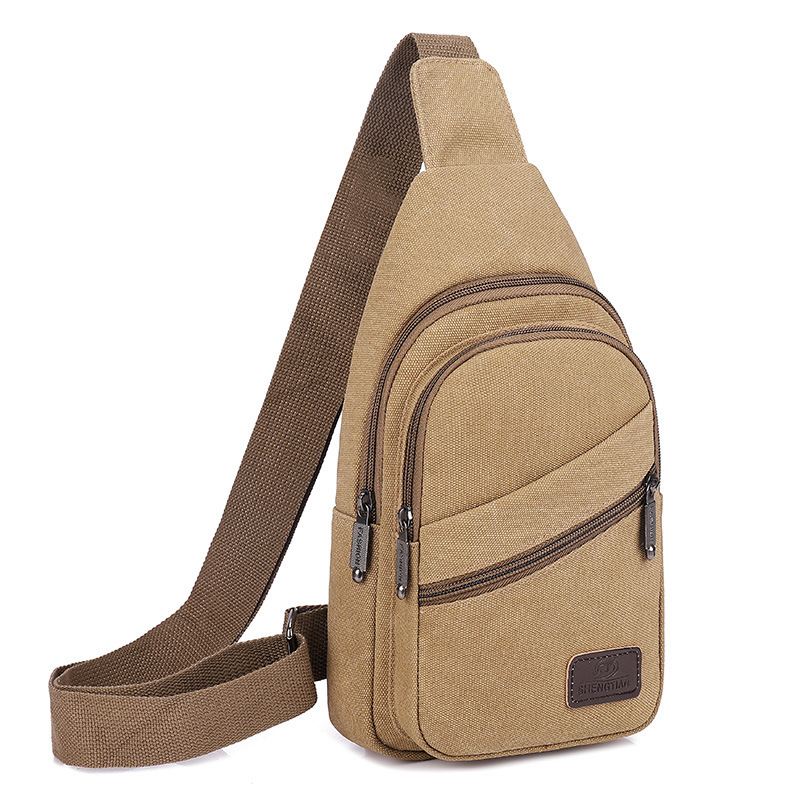 Bag 2020 New Men's Chest Bag Canvas Bag Crossbody Bag Men's Bag Shoulder Bag Chest Small Backpack Casual Waist Bag