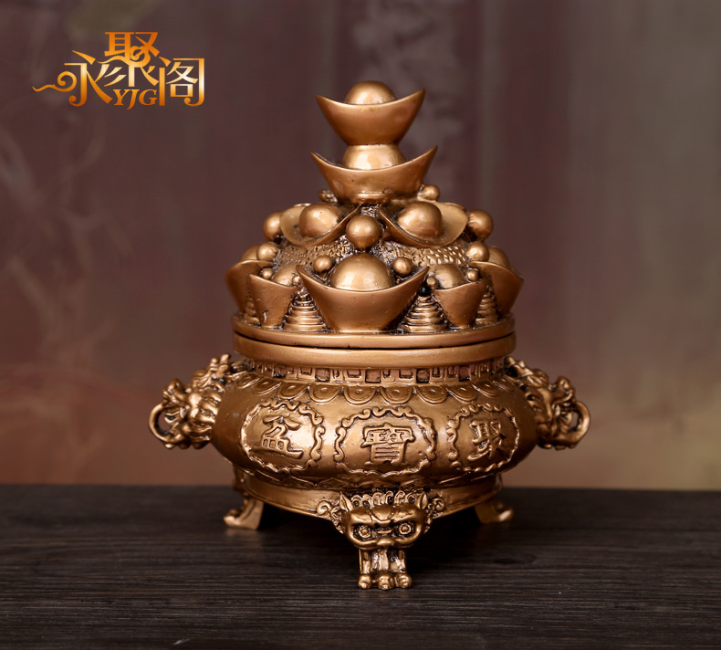 Yongju Pavilion Cornucopia Ornaments Inviting Wealth into Treasure Wangcai Home Furnishing Feng Shui Ornaments Wine Cabinet Wine Rack Decorations