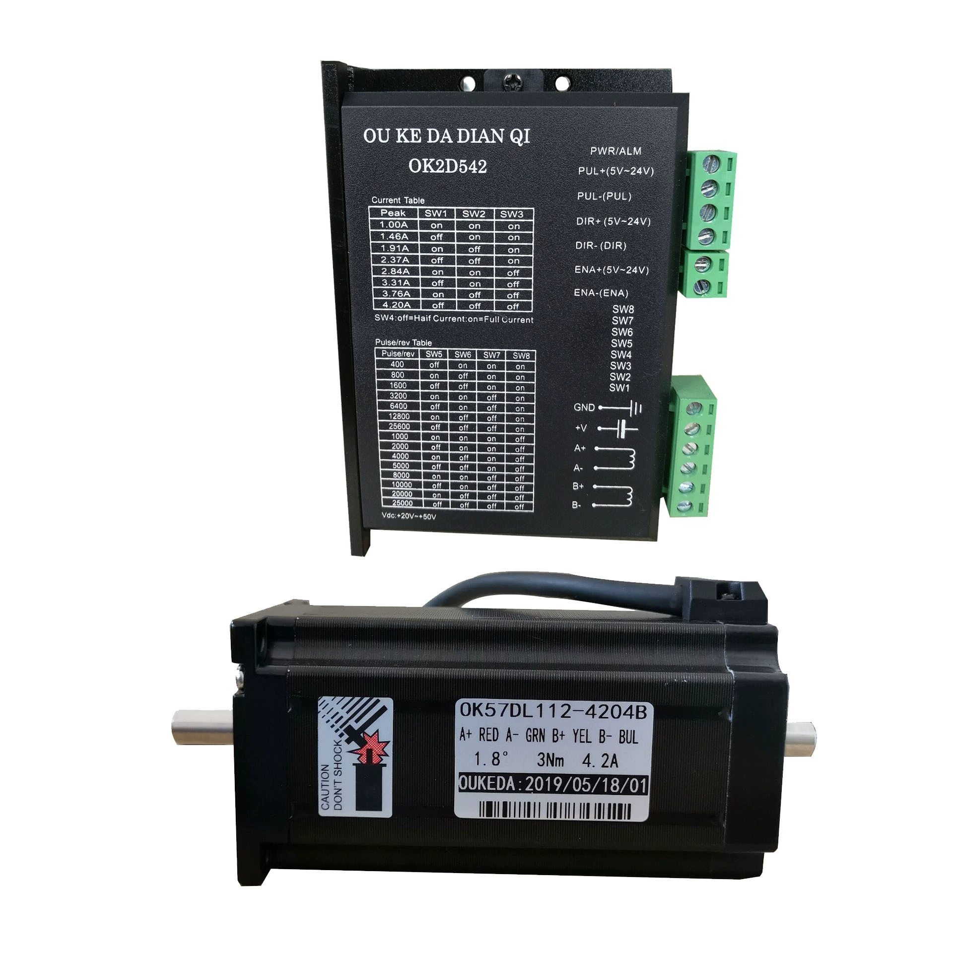 4-осьный комплект шагового двигателя NEMA 23 425oz-in 57 двухосевой двигатель с высоким моментом CNC комплект