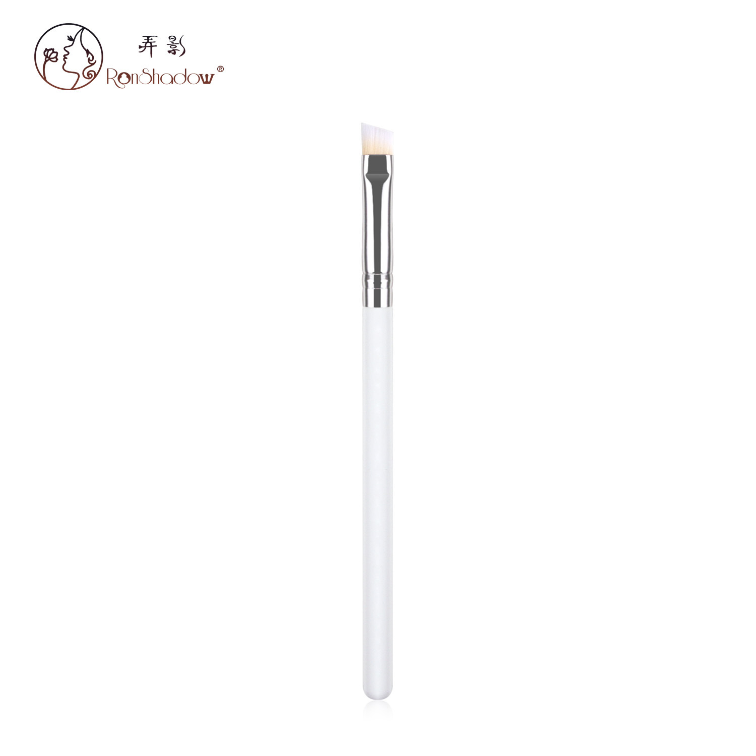 단일 실버-노란색과 흰색 피크 헤어-눈썹 브러시