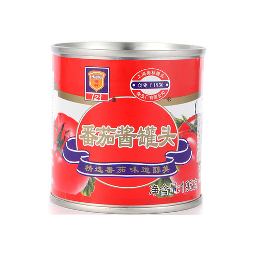 Shanghai Merlin Tomato Sauce Can 198g/can Tomato Pasta Pizza Hand Pie Sauce Home Use