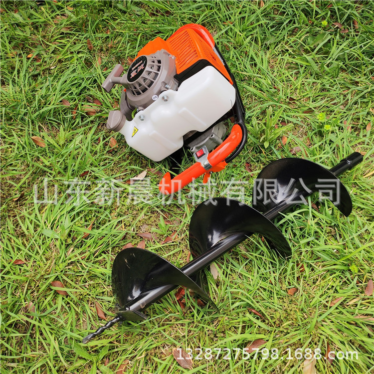 轻便型汽油挖坑机 四冲程8马力地钻机园林种树打坑机