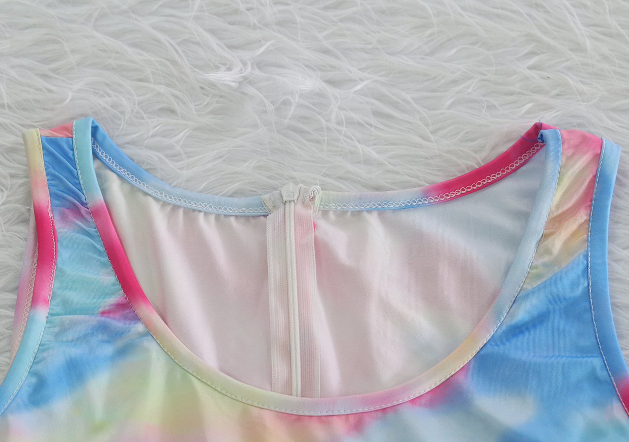 Ropa de mujer Mono con chaleco degradado y cuerno para mujer