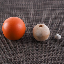 厂家供应彩色圆木球 木圆球 环保彩色上漆木质木球 来图来样定制