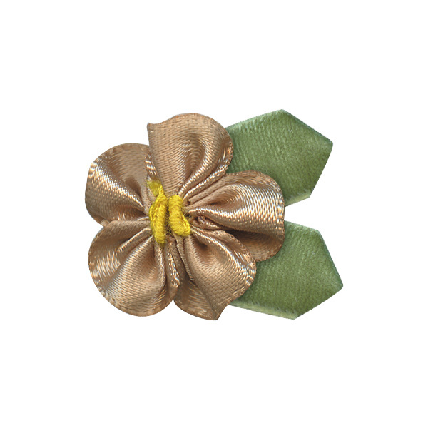 En stock poliéster cinta pequeña flor 3,2 cm amplia Ropa Accesorios DIY material de producción con hojas Cinta pequeña flor