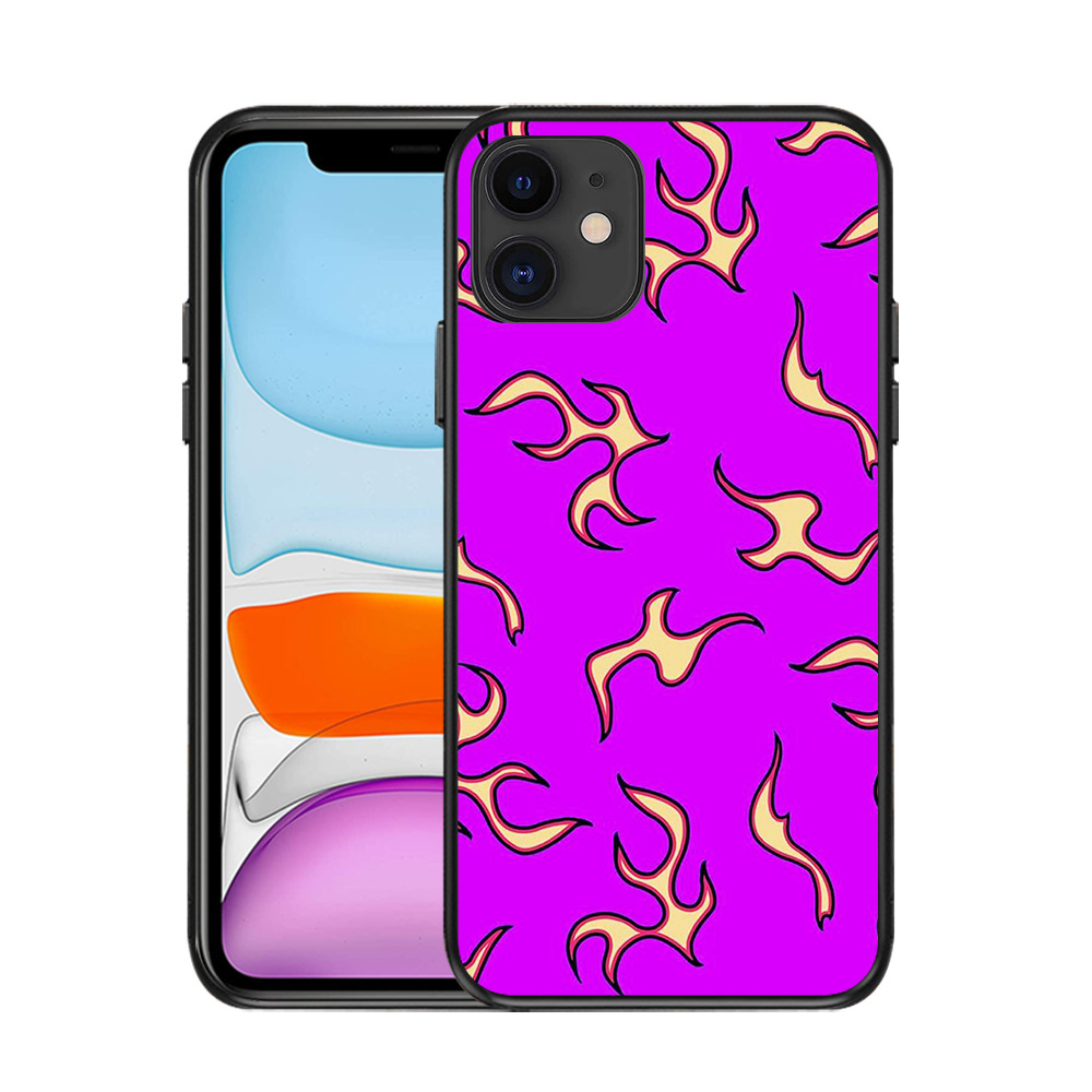 40g Weight iPhone Applicable Brands Phone Cases Classification tpu Material Flame Pattern Classic Style Style Tpu Flame Classic Style Phone Cases Phone Accessories 8