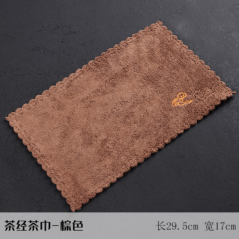 Kung Fu té Toalla de tela de té absorbente engrosada juego de té toalla mesa de café té mantel trapo accesorios de mesa de té Zen image 9