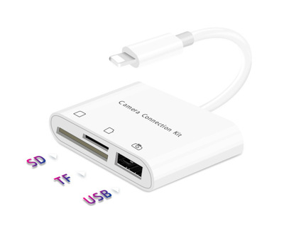 适用于iPhone手机读卡器TF SD卡usb接口3合1 for苹果手机读卡OTG|ru