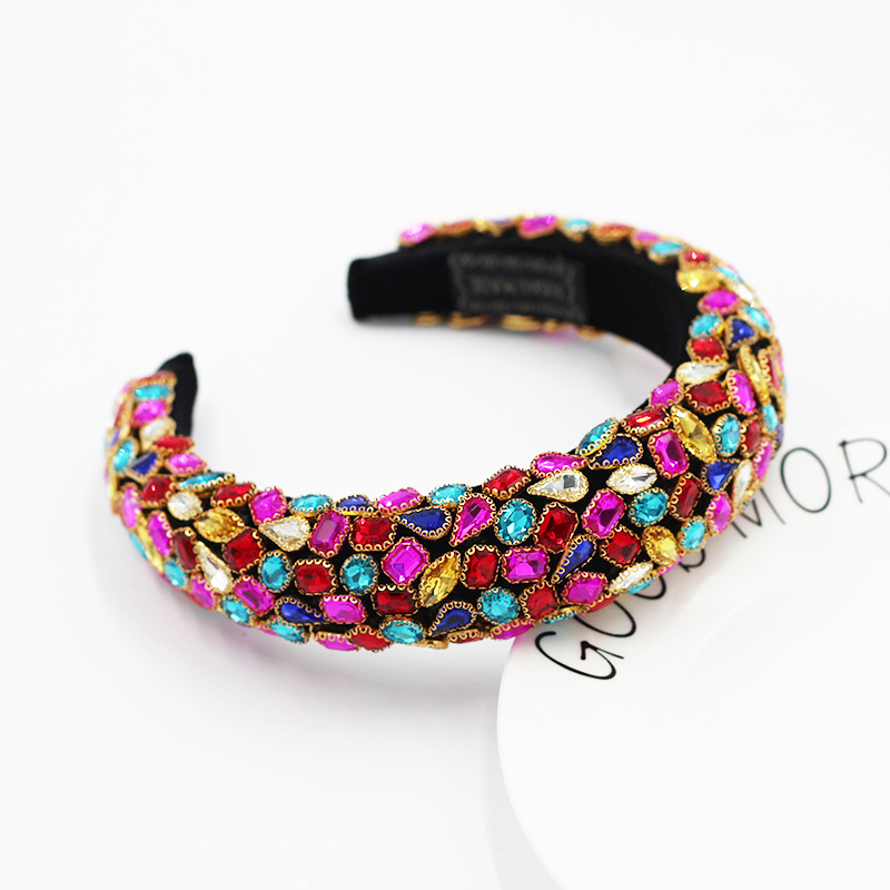 New  Fashion Baroque  Full Diamond Geometric Headband display picture 8