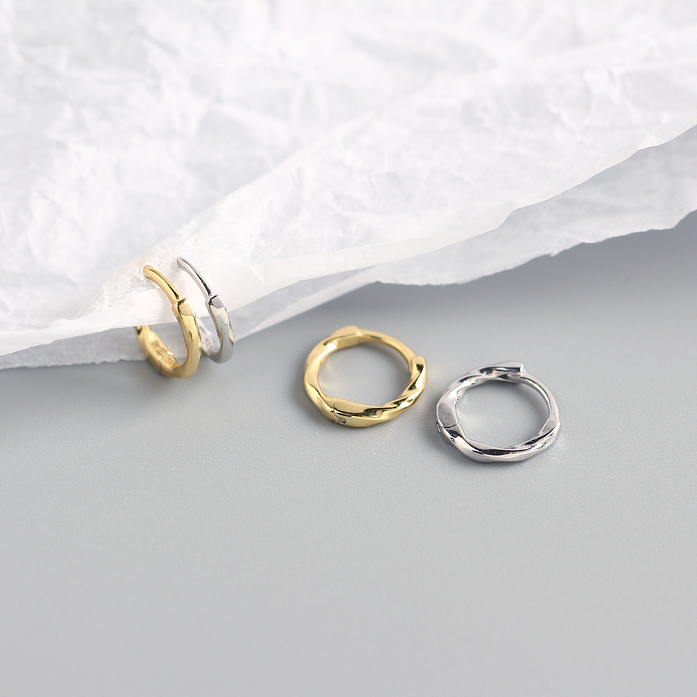 Zircon Inlay Material Earrings Classification 1 Pair Quantity 1 Pair 925 Sterling Silver Solid Color Earrings