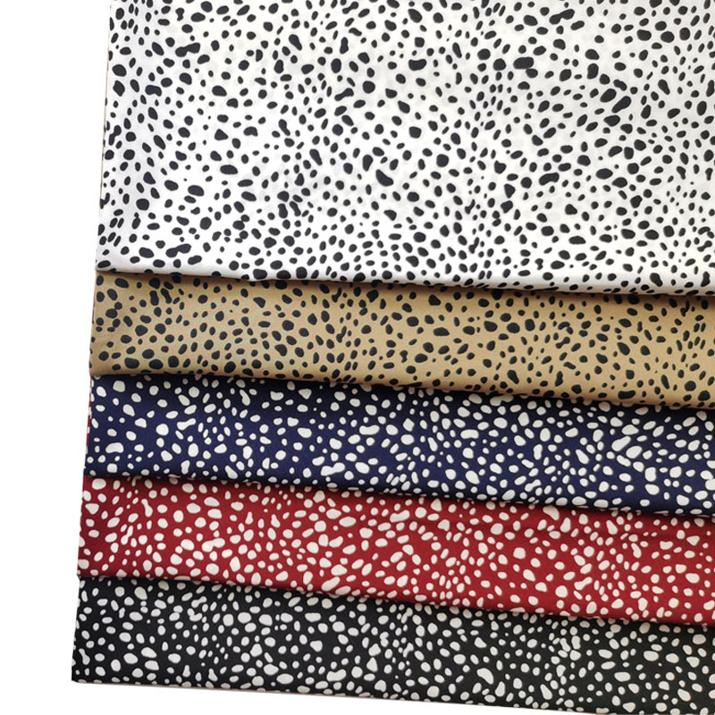 100D four -sided bomb printing irregular wave dot leopard leopard…