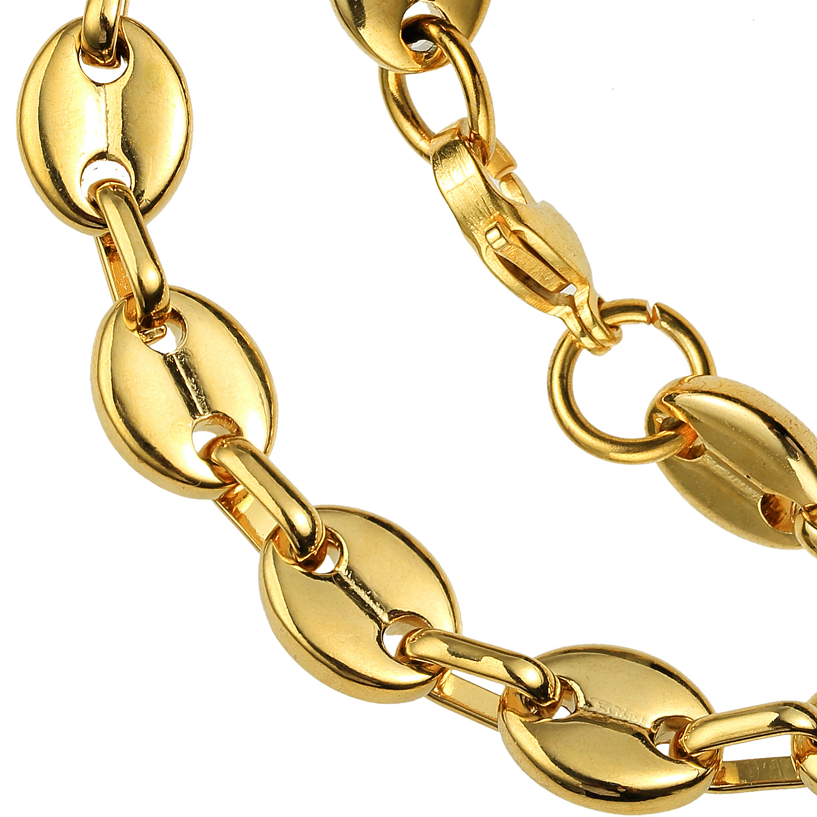 18g Weight Bracelets Classification coffee bean chain Chain Type 1 Piece Quantity Street Occasion Titanium Steel Material Geometric Pattern Men's Gender Plating Design Hip-Hop Style Hip-Hop Geometric Titanium Steel Plating Men's Bracelets Men's Chain Bracelets 2