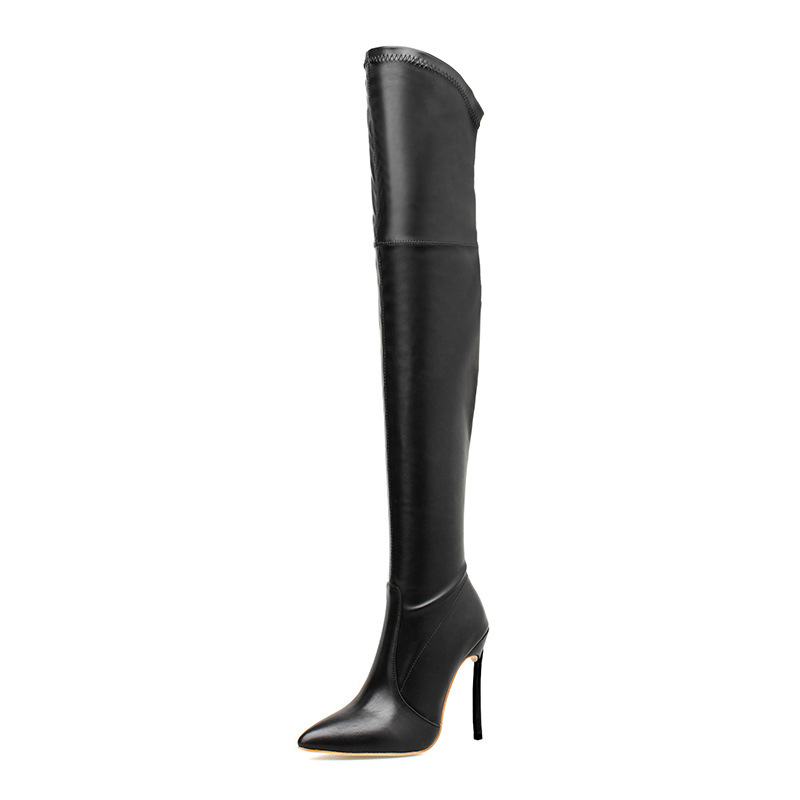 Women's boots 2020 AliExpress European and American boots over the knee sexy stiletto high heel versatile slimming women's yxb226 leather surface
