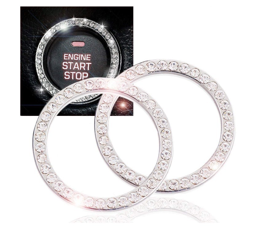 镶钻汽车一键启动装饰圈跨境汽车点火启动器装饰圈汽车镶钻装饰贴|ms