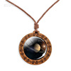Planetary retro wooden necklace, accessory, pendant suitable for men and women solar-powered, wholesale