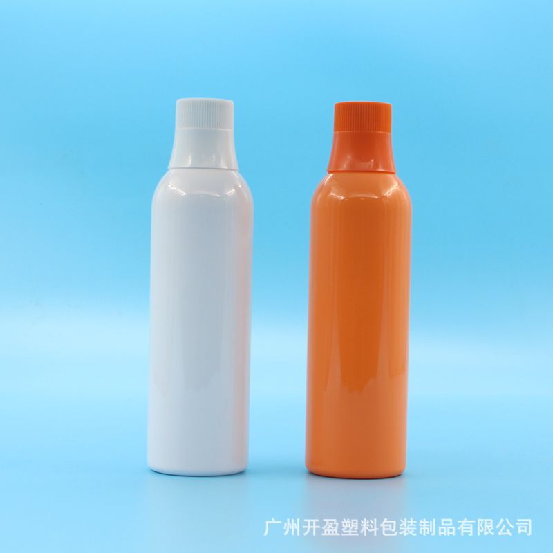 300ML 口腔清洁剂瓶 可食用pet材质漱口水瓶 带量杯！··