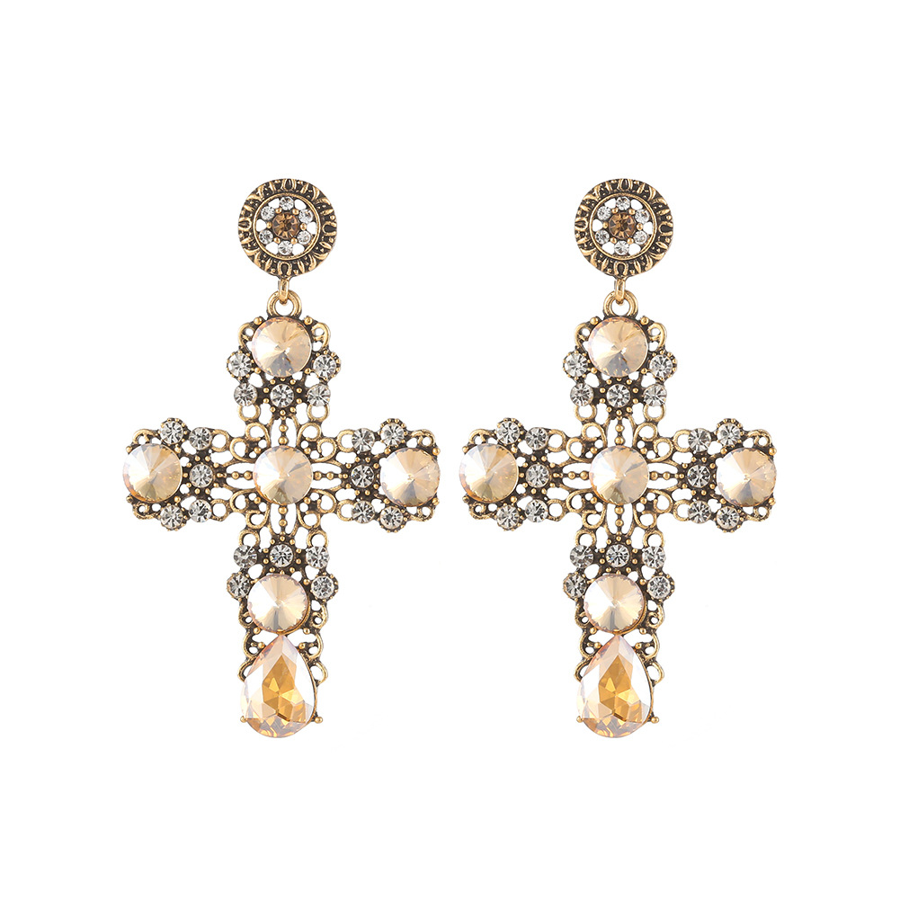 Cross Diamond Earrings Cheap Wholesales Yiwu Fashion Suppliers China display picture 13