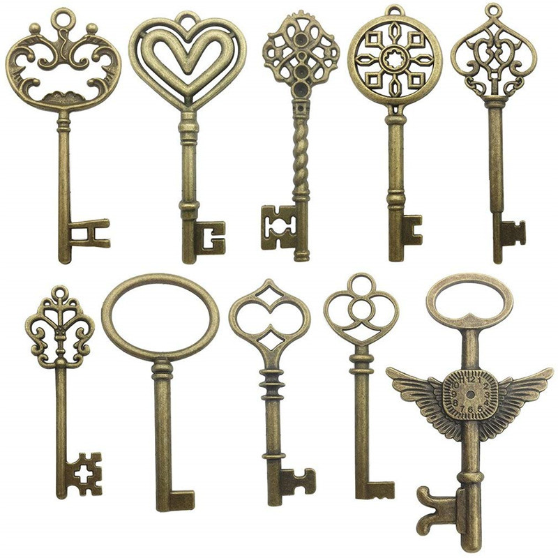 复古钥匙挂件混装 20个/包 diy古青铜钥匙创意饰品笔记本挂件批发