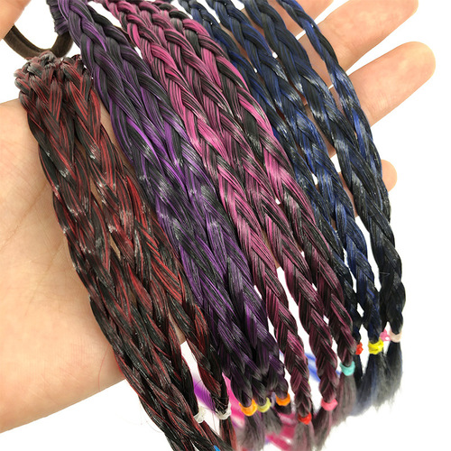 Foreign Trade Supply: Kids' Colorful Hair Ties, Gradient Wigs, Braided Hairbands, Dreadlock & Twist Hair Accessories for Performances