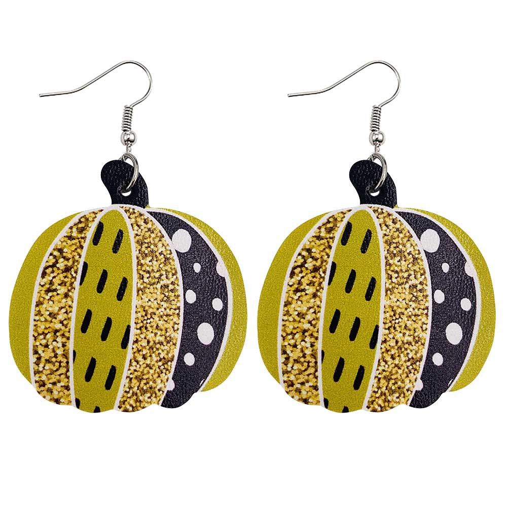 Fashion Pumpkin Pu Leather Printing Women's Drop Earrings 1 Pair display picture 14