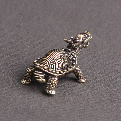 Brass old bulldog car key chain pendant retro fortune pendant small copper ornaments tea pet wholesale