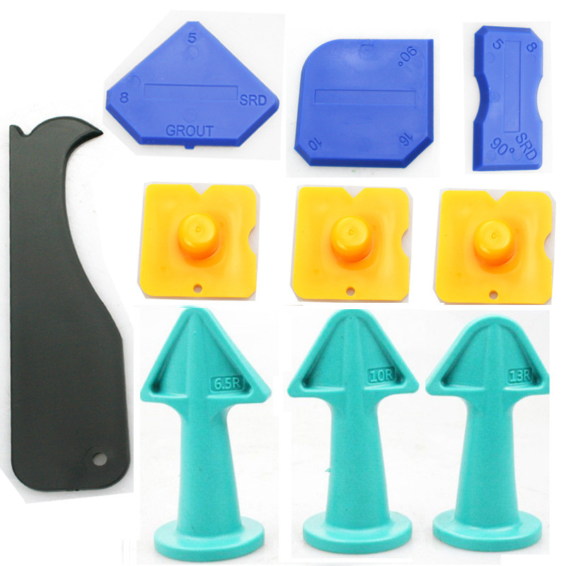 塑料尖嘴和铲胶器套装刮胶器刮板清除残胶美缝喷嘴十件套