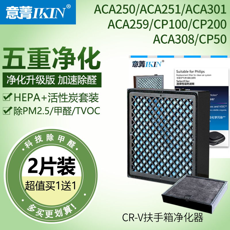 IKIN/意菁CRV车载空气净化器过滤网ACA301 251 250 308 CP100