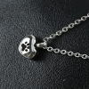 Necklace heart-shaped with letters, metal pendant, hands and feet prints, accessory, Aliexpress