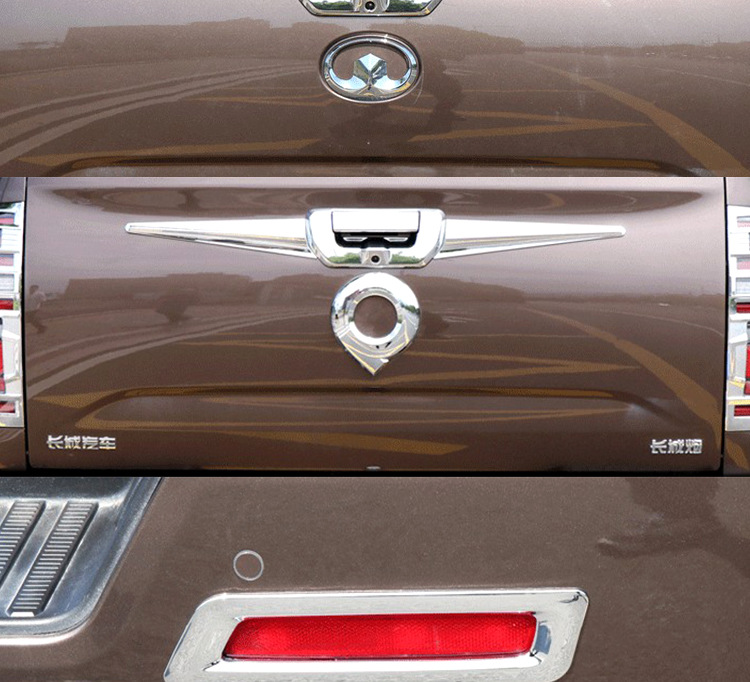 Suitable for Great Wall Cannon Pickup Rear Door Bowl Sticker Modification Tail Door Handler Decorative Frame Trunk Door Bowl Exterior Modification