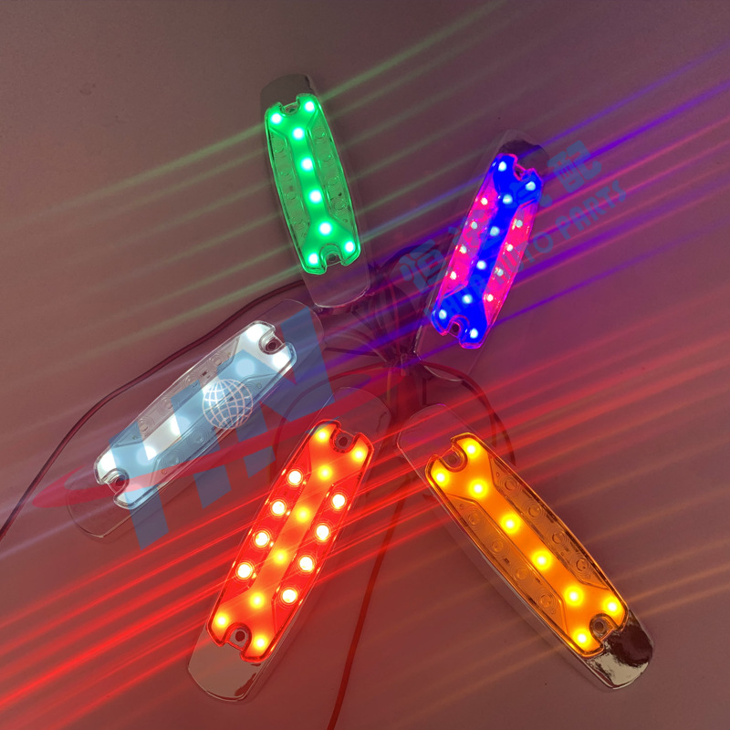 Nuevo multi-color 24vled coche camión bomba camión remolque impermeable durable anti-Smashing camión lado luz flash Luz