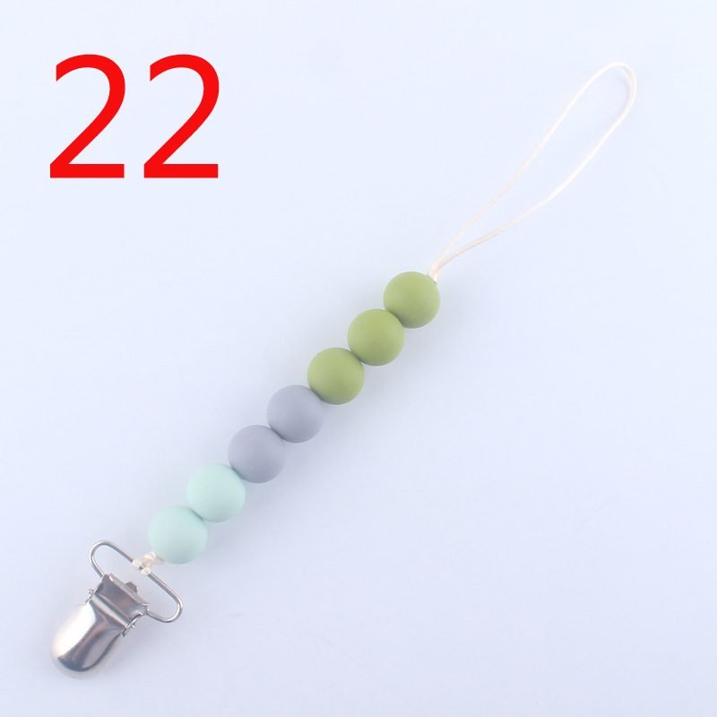 Silicona calmante chupete cadena bebé mordedor chupete clip cadena mordedor amoladora cadena anti-caída cadena anti-perdida Nuevo