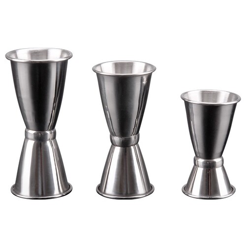 Stainless steel double-head measuring cup bar bar commercial bar mixer curled ounce cup two-head measuring cup wine measurer