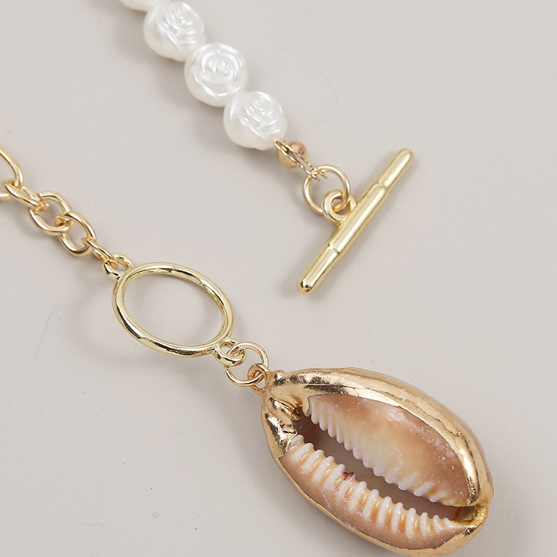 Fashion Natural Shell Pearl Pendant Creative Asymmetrical Women's Necklace display picture 6