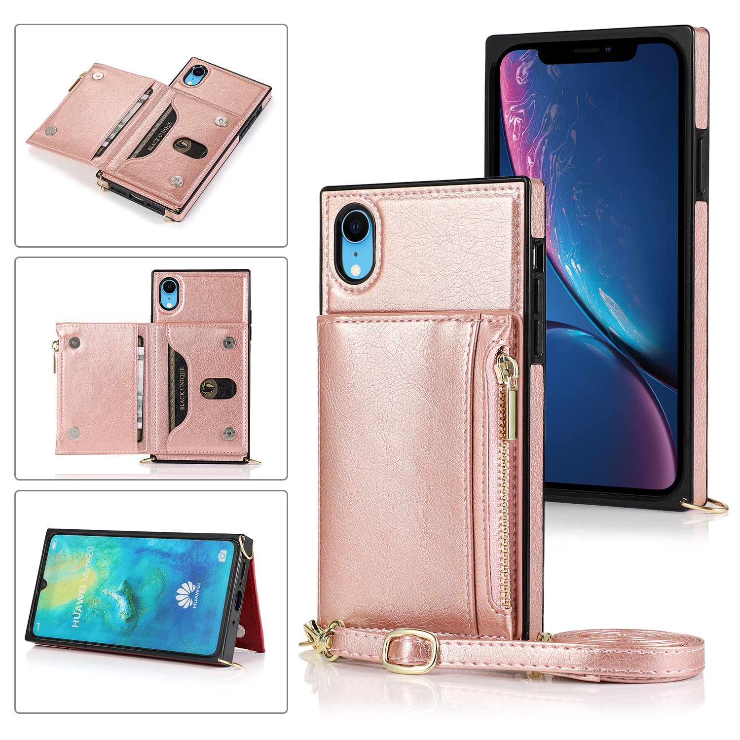 Crossbody Phone Case For Iphone 13 Wallet Protective Leather Cover_voghion.com